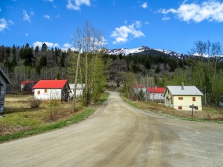 Main street in Bradian Deserted Pineridge Drive in Bradian BC. #olafincanada #britishcolumbia #discoverbc #abandonedbc #bradian