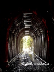 Bulldog Tunnel looking back Bulldog Tunnel (912 meters long) on the Columbia Western Railway in the Kootenays #bulldogtunnel #kootenays #abandonedbc