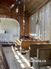 Old church interior Old church on Westside Road near Killiney Beach #olafincanada #britishcolumbia #discoverbc #abandonedbc #church