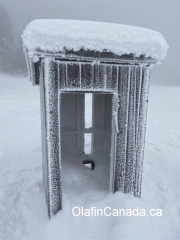 Outhouse Outhouse on Crystal Mountain ski resort in West Kelowna #olafincanada #britishcolumbia #discoverbc #abandonedbc #westkelowna #crystalmountain #okanagan