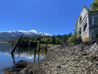 Former general store Former general store and mountain view at Anyox #olafincanada #britishcolumbia #discoverbc #abandonedbc #anyox