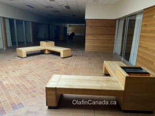 Seating area in mall Seating area in the mall in Kitsault #olafincanada #britishcolumbia #discoverbc #abandonedbc #kitsault #mall