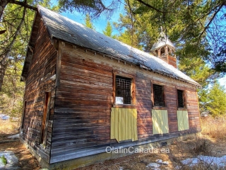 Abandoned church Sacred Heart Catholic Church in Bridesville (Rock Creek Area), built in 1930 by the Dumont family #olafincanada #britishcolumbia #discoverbc #abandonedbc #church