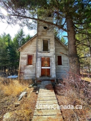 Church in the woods Sacred Heart Catholic Church in Bridesville (Rock Creek Area), built in 1930 by the Dumont family #olafincanada #britishcolumbia #discoverbc #abandonedbc #church