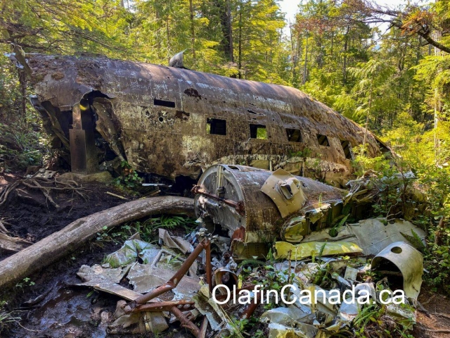Dakota plane, crashed in 1944 near Port Hardy on Vancouver Island #olafincanada #britishcolumbia #discoverbc #abandoned #crashed #dakota
