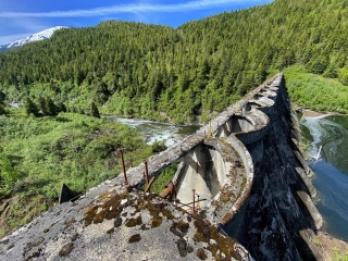 On top of the dam On top of the dam in Anyox #olafincanada #britishcolumbia #discoverbc #abandonedbc #anyox #dam