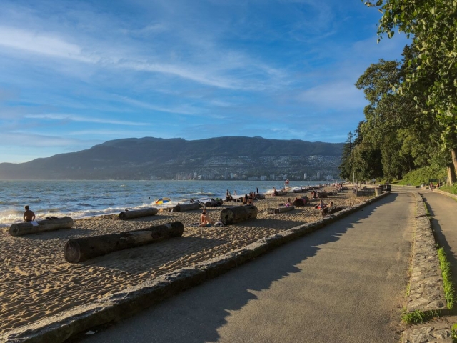 Sun tanning at Second Beach in Vancouver #olafincanada #britishcolumbia #discoverbc #vancouver #sunset #beach #stanleypark