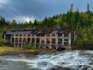 Outside of Powerhouse No. 1 in Anyox Powerhouse provided electricity for the smelter, machine shops and other mining operations, as well as the town #olafincanada #britishcolumbia #discoverbc #abandonedbc #anyox #powerhouse