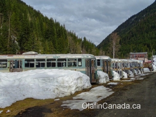 Sandon busses + city hall Vancouver busses from the fifties #olafincanada #britishcolumbia #discoverbc #abandonedbc #sandon #busses