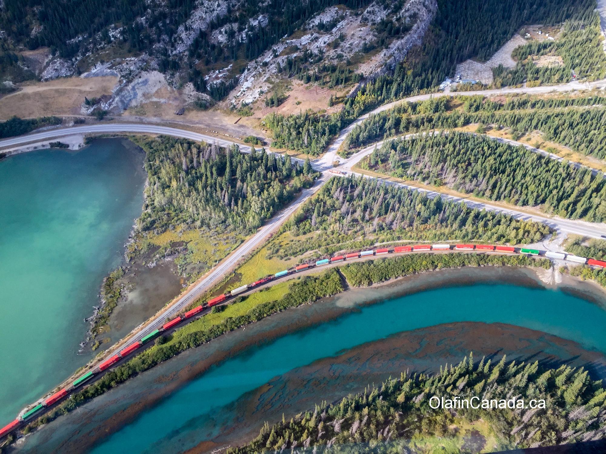Train from helicopter #olafincanada #britishcolumbia #discoverbc #helicopterview