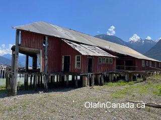 Cannery The cannery itself taken from the shore #olafincanada #britishcolumbia #discoverbc #abandonedbc #tallheocannery #bellacoola