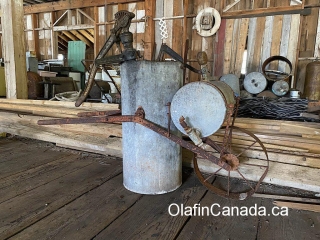 Wheel barrow pump This wheel barrow pump could clean remotely #olafincanada #britishcolumbia #discoverbc #abandonedbc #tallheocannery #bellacoola
