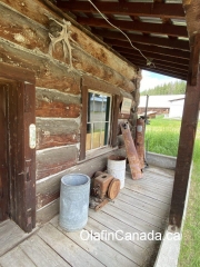 Porch of General Store General Store in 153 Mile House #olafincanada #britishcolumbia #discoverbc #abandonedbc #153milehouse #generalstore #backintime