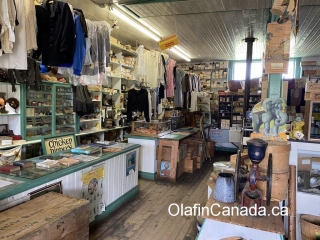 Shop interior General Store in 153 Mile House #olafincanada #britishcolumbia #discoverbc #abandonedbc #153milehouse #generalstore #backintime