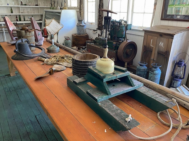 Items in the shop at the Tallheo Cannery in Bella Coola #olafincanada #britishcolumbia #discoverbc #abandonedbc #tallheocannery #bellacoola