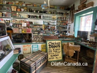 Shop interior General Store in 153 Mile House #olafincanada #britishcolumbia #discoverbc #abandonedbc #153milehouse #generalstore #backintime