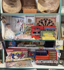Old games and toys Old games and toys at the General Store in 153 Mile House #olafincanada #britishcolumbia #discoverbc #abandonedbc #153milehouse #generalstore #backintime