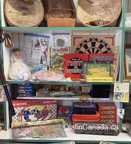 Old games and toys at the General Store in 153 Mile House #olafincanada #britishcolumbia #discoverbc #abandonedbc #153milehouse #generalstore #backintime