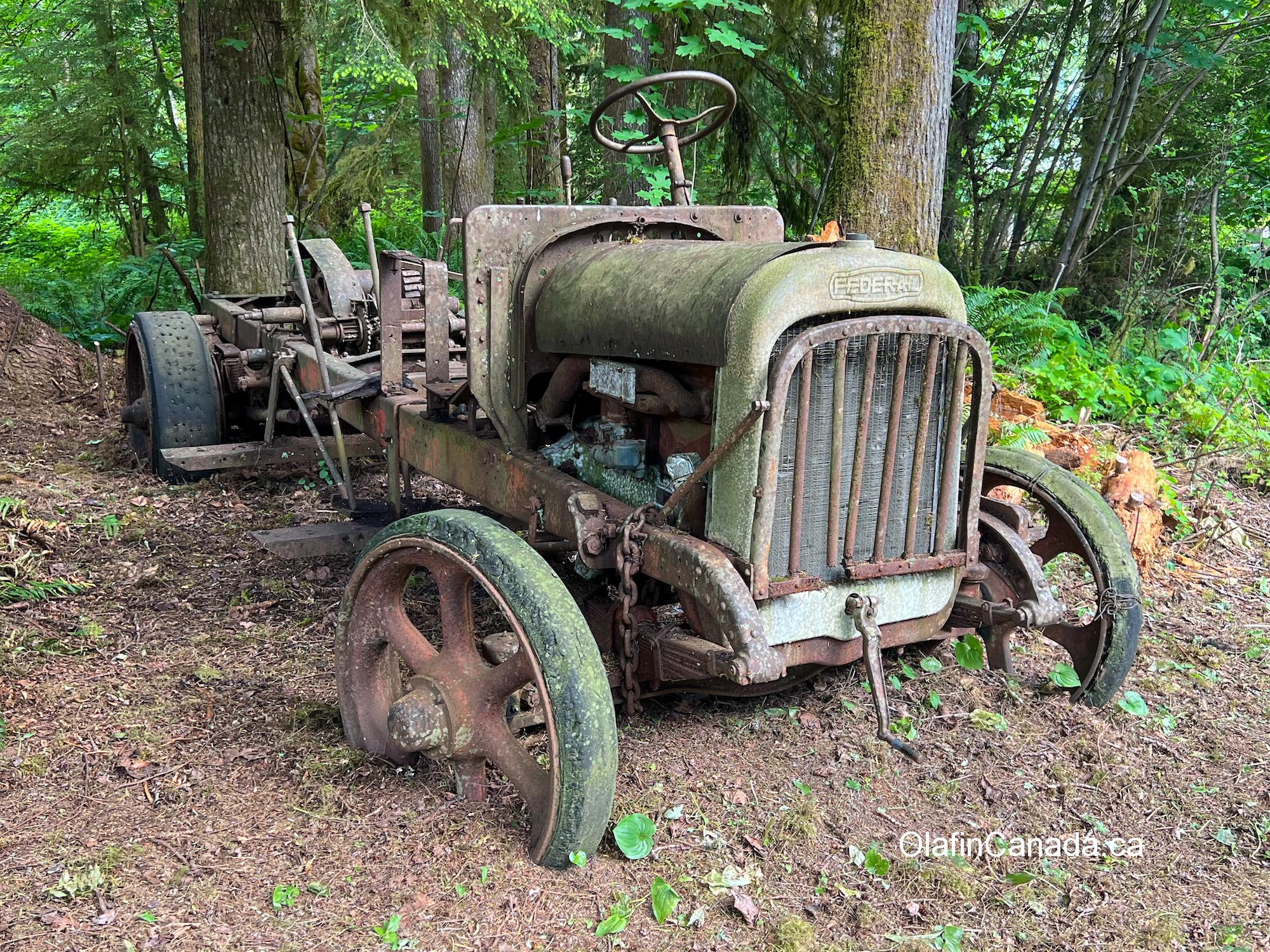 This Federal truck hauled logs out of the forests 80 years ago. Near Sayward, British Columbia
